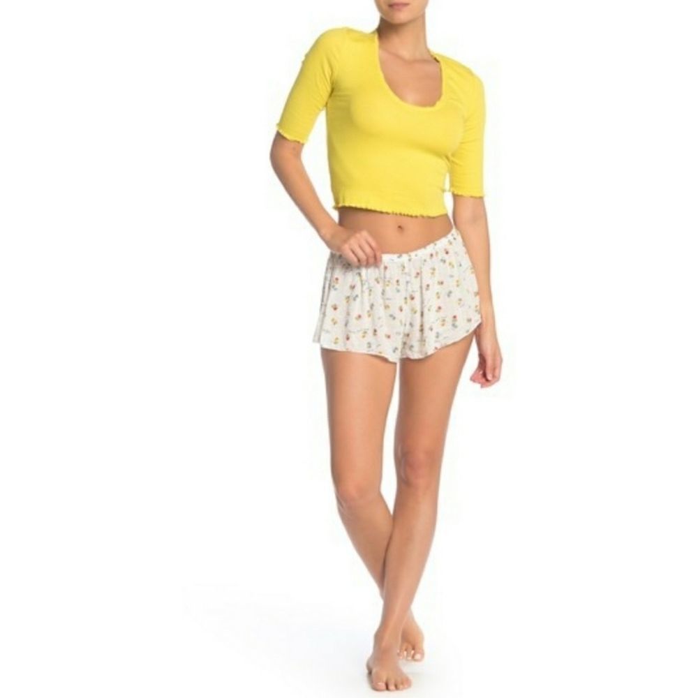 Free People Up Late Crop Top & Short Sleep Set NWT